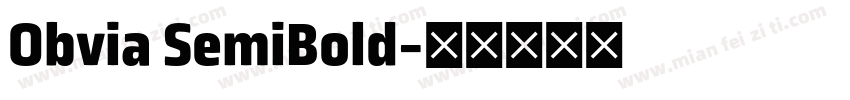 Obvia SemiBold字体转换